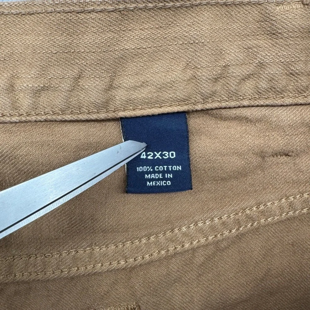 NEW Cremieux Austin Jeans Mens 42x30 Brown Relaxed Straight Leg Denim
